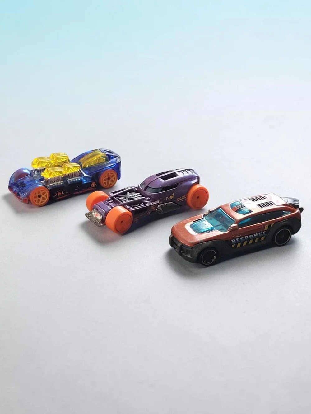 (Lot Of 3) Assorted Hot Wheels What-4-2 /HW50 Concept /HW Pursuit /Die-Cast 1:64